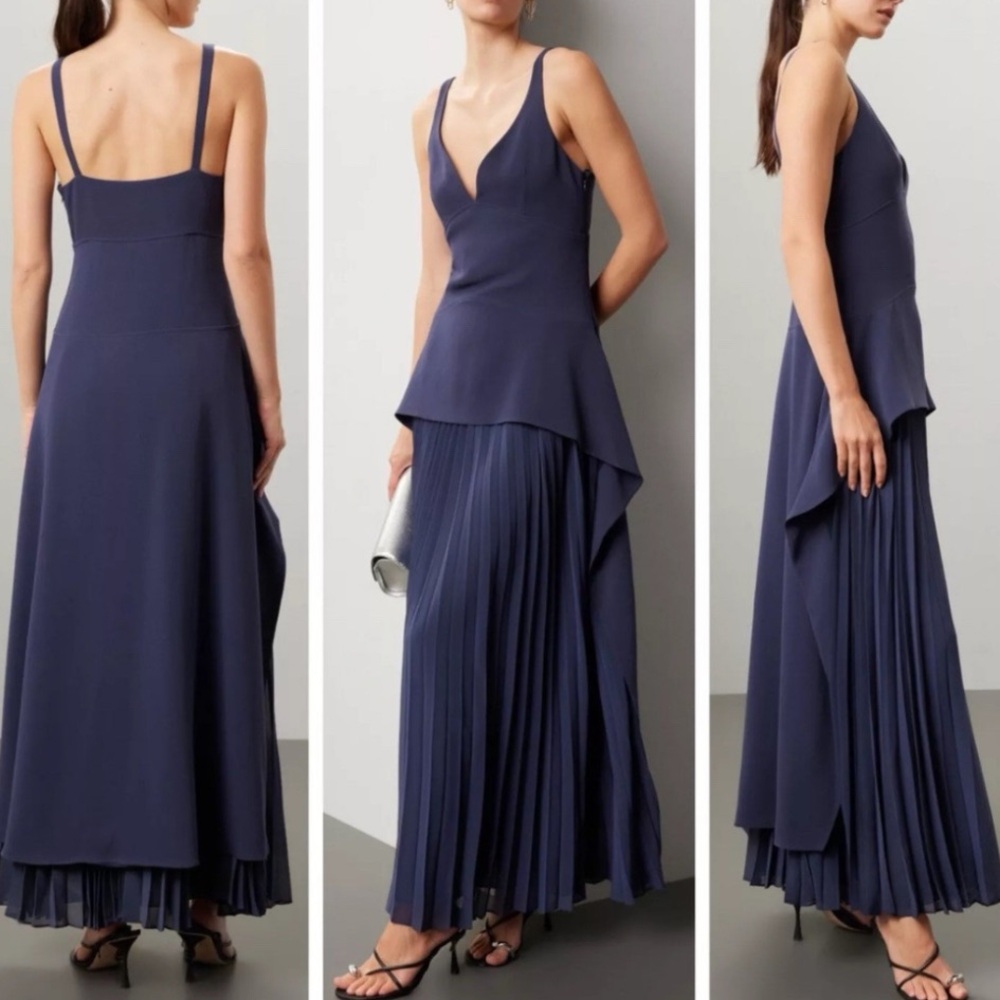 SIMKHAI Sequoia Sleeveless V Neck Midi Dress